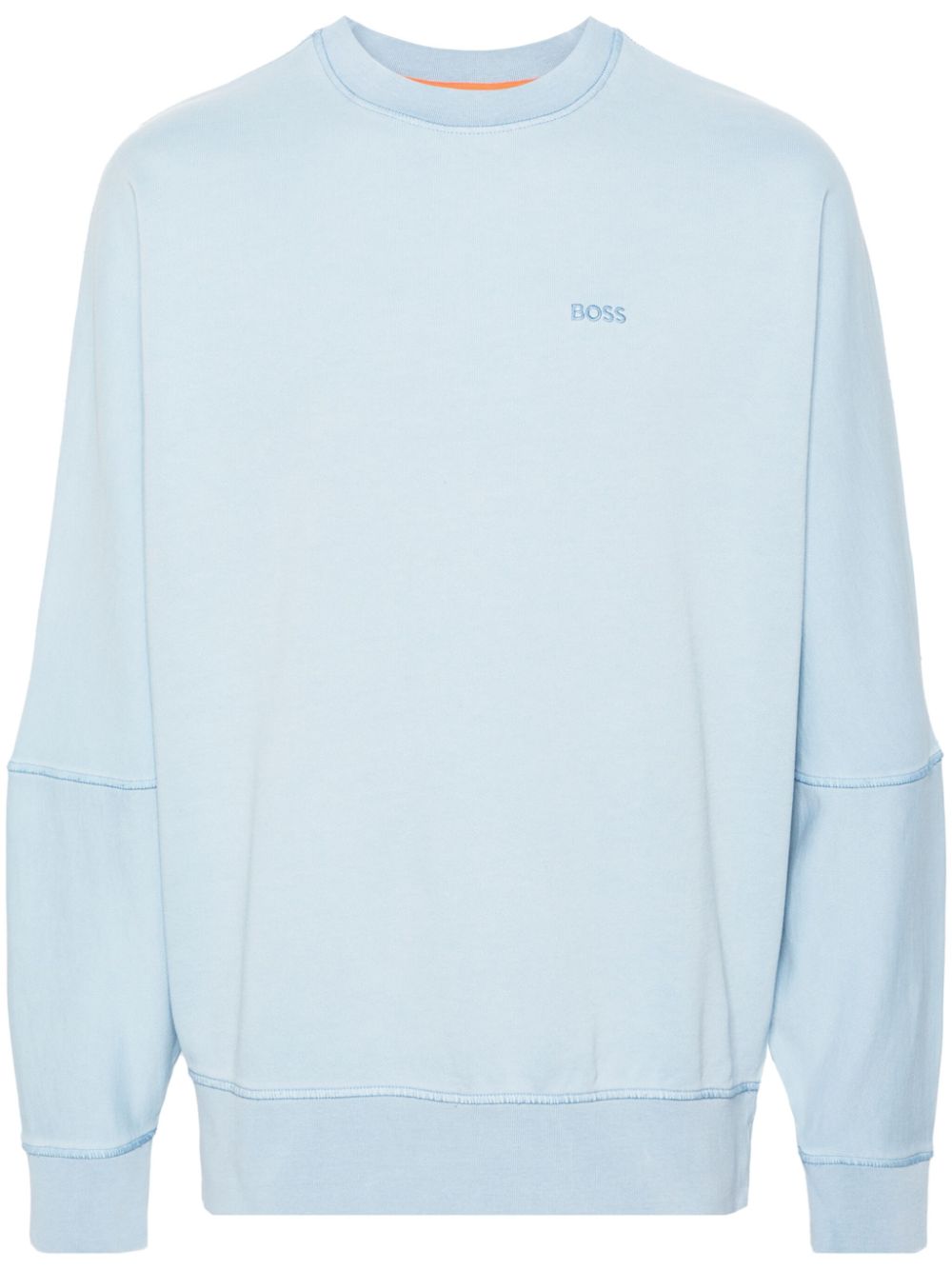 BOSS Sweatshirt mit Logo-Stickerei - Blau von BOSS