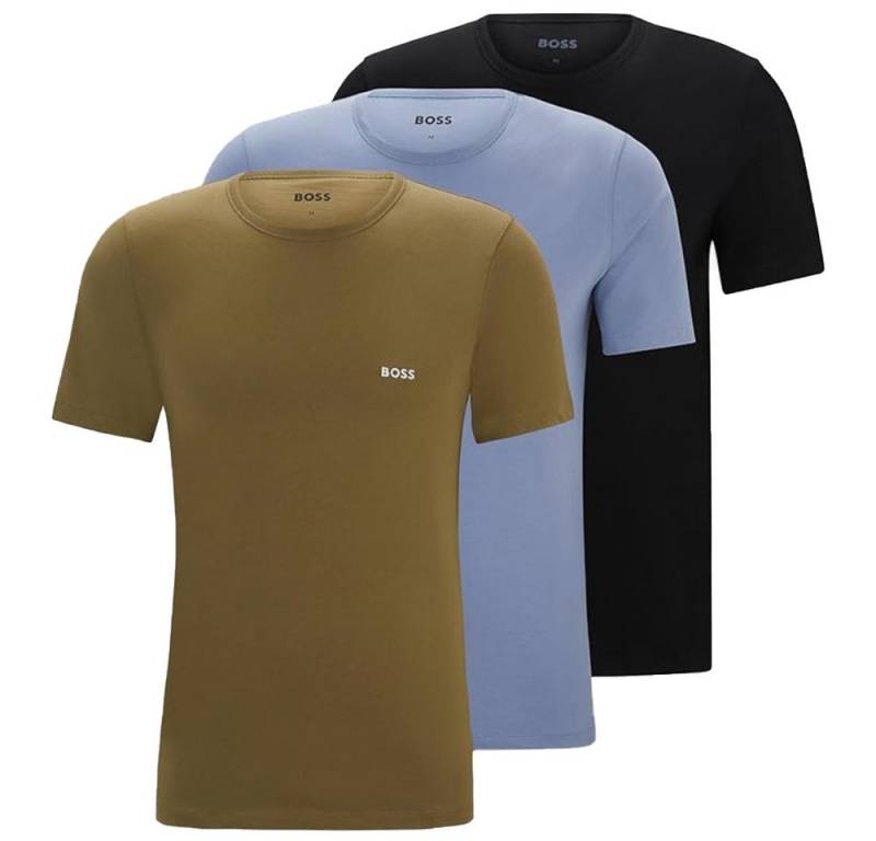 BOSS T-Shirt BOSS 50517856-990 Herren R-Neck T-Shirt, 3er Pack von BOSS