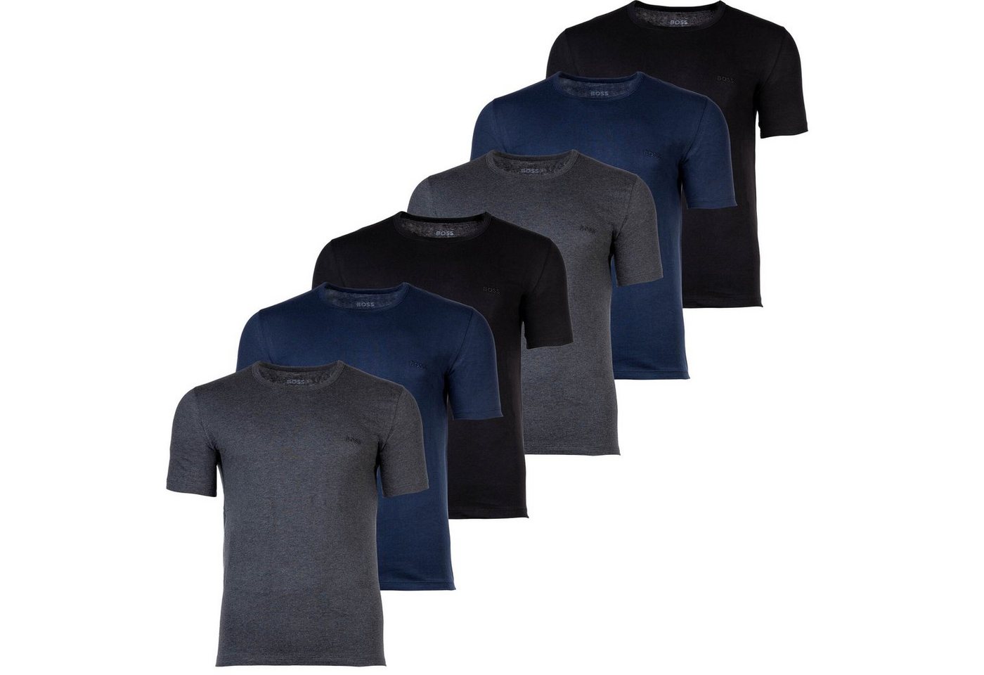 BOSS T-Shirt Herren T-Shirt, 6er Pack - RN Classic, Rundhals von BOSS