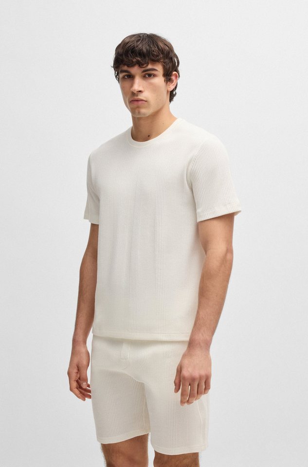 BOSS T-Shirt Structure T-S mit Metall-Label von BOSS