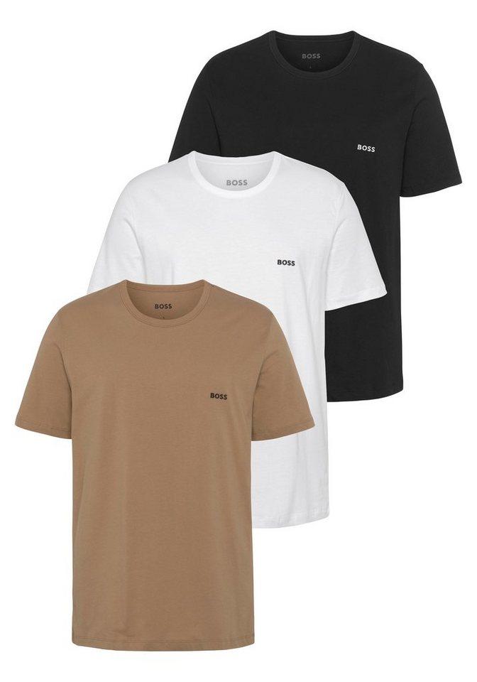 BOSS T-Shirt Rundhals BOSS ONE (Packung, 3-tlg., 3er-Pack) mit dezentem BOSS Logo-Print von BOSS