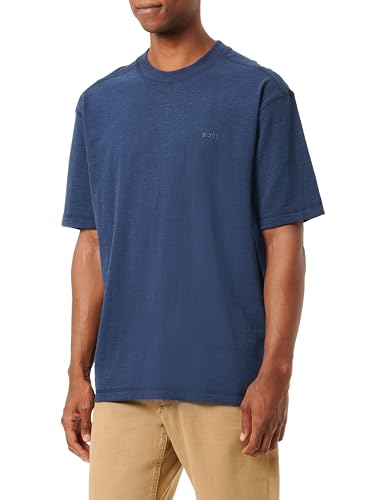 BOSS T-Shirt Teglitchstitch, d.blau, Gr. L von BOSS