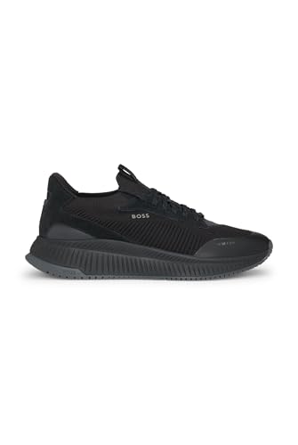 BOSS Herren TTNM EVO Slon TTNM EVO Sneakers mit gestricktem Obermaterial Schwarz002 39 Größe 39 von BOSS