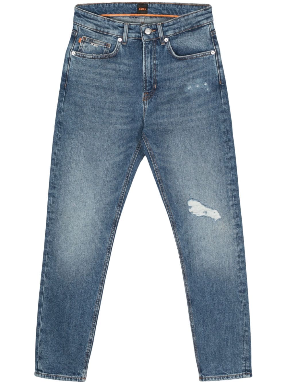 BOSS Tapered-Jeans im Distressed-Look - Blau von BOSS
