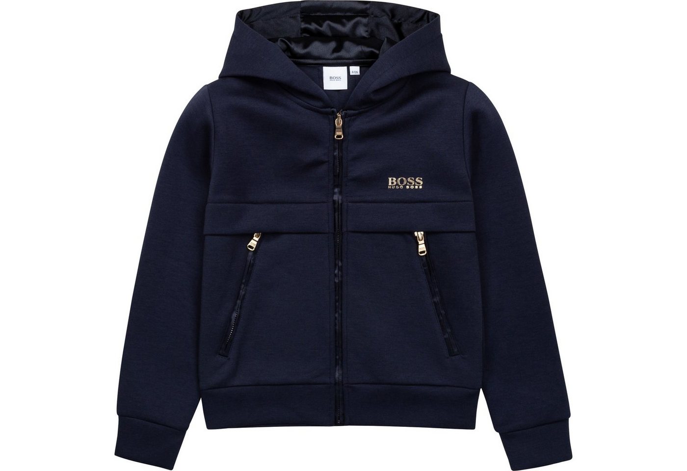 BOSS Trainingsjacke Hugo Boss Mädchen Trainingsjacke navy gold von BOSS