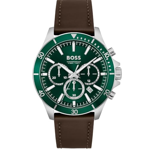 BOSS Troper Herren Uhr analog Quarzwerk mit Leder Armband 1514098 BOSS Troper Herren Uhr analog Quarzwerk mit Leder Armband 1514098 von BOSS