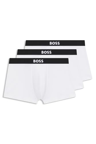 BOSS Herren Trunk 3p One Trunk, White 100, S von BOSS