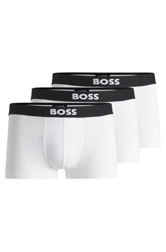 BOSS Herren Trunk 3p One Trunk, White 100, XXL von BOSS