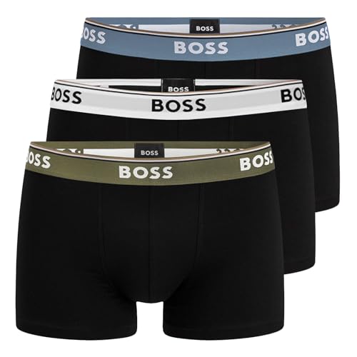 BOSS Herren Power Boxer Trunks Unterhosen Cotton Stretch 3er Pack, Farbe:Schwarz, Wäschegröße:L, Artikel:-980 Black/Black/Black Multi BOSS Herren Power Boxer Trunks Unterhosen Cotton Stretch 3er Pack, Farbe:Schwarz, Wäschegröße:L, Artikel:-980 Black/Black/Black Multi von BOSS