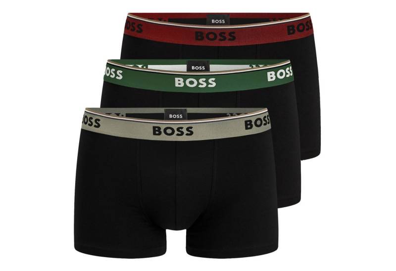BOSS Trunk 3er Pack Trunk Power (3-St) mit eingesticktem Markenschriftzug am Bund von BOSS