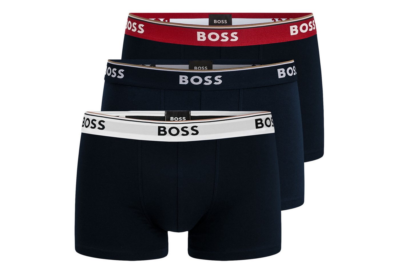 BOSS Trunk 3er Pack Trunk Power (3-St) mit eingesticktem Markenschriftzug am Bund von BOSS