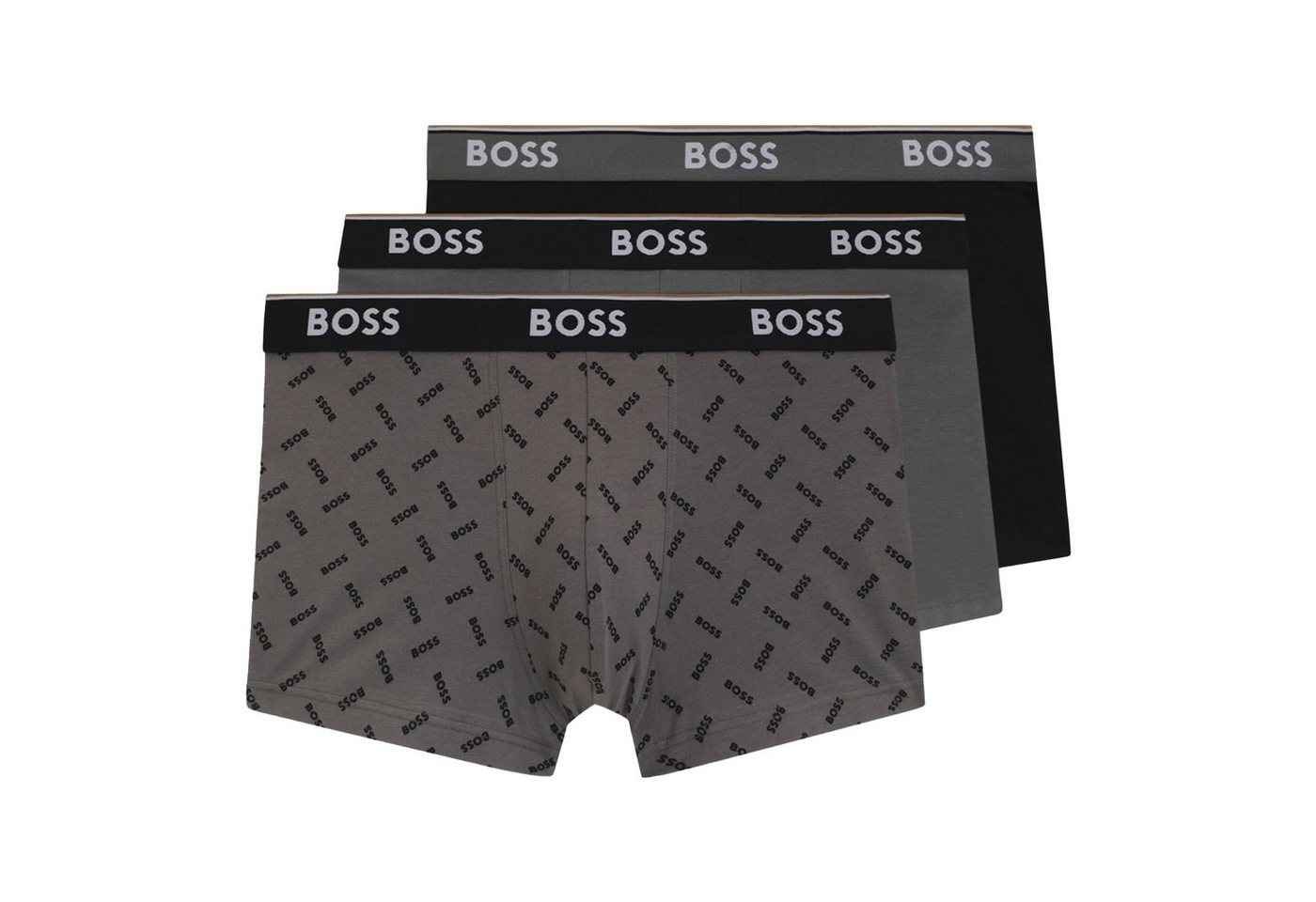 BOSS Trunk 3er Pack Trunk Power Design (3-St) mit eingesticktem Markenschriftzug am Bund von BOSS