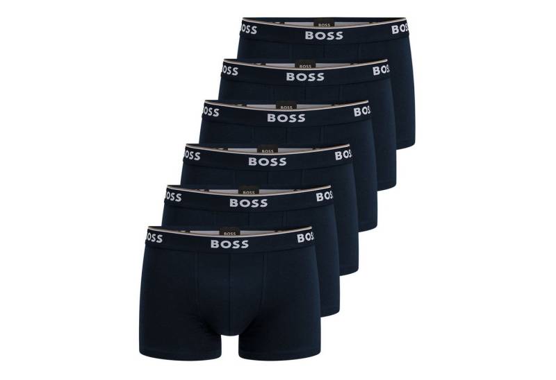 BOSS Trunk Cotton Stretch (6-St) mit umlaufend eingewebtem Markenschriftzug von BOSS