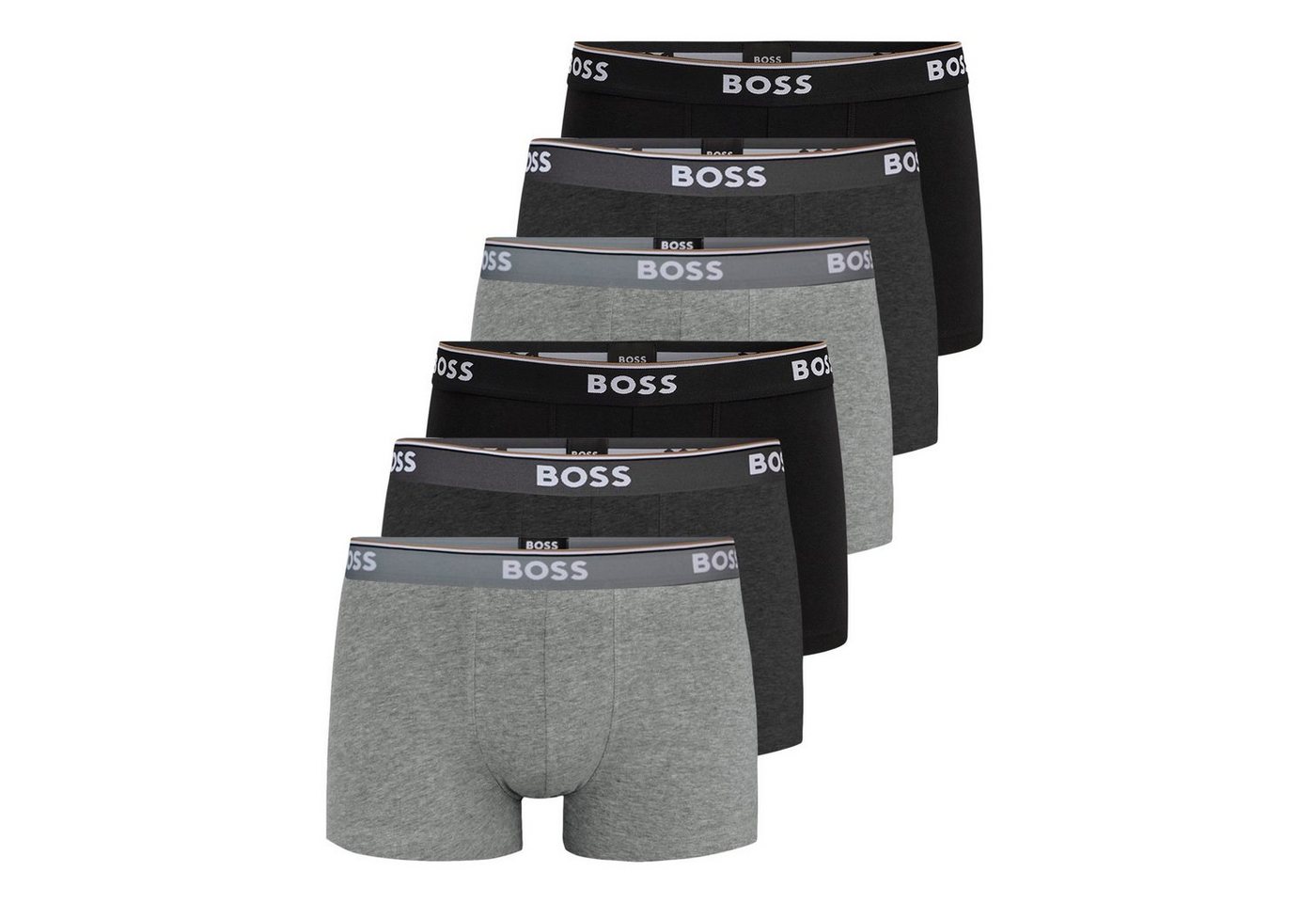 BOSS Trunk Cotton Stretch (6-St) mit umlaufend eingewebtem Markenschriftzug von BOSS