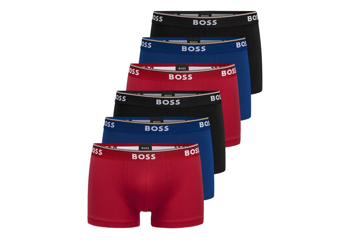 BOSS Trunk Cotton Stretch (6-St) mit umlaufend eingewebtem Markenschriftzug von BOSS