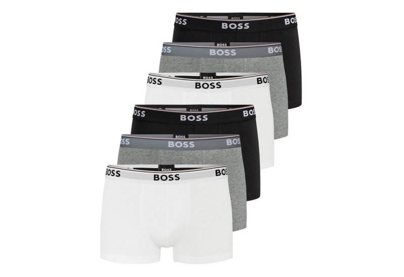 BOSS Trunk Cotton Stretch (6-St) mit umlaufend eingewebtem Markenschriftzug von BOSS