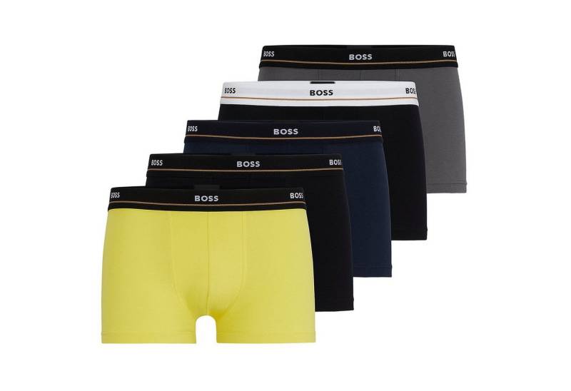 BOSS Trunk Essential Boxer Stretch Cotton (Packung, 5-St., 5er-Pack) Boxershort kurzes Bein mit Logobund von BOSS