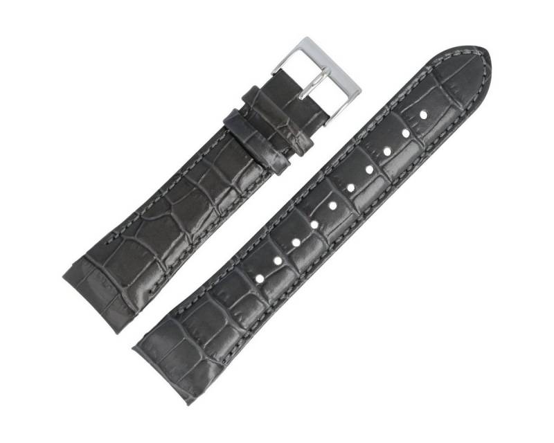 BOSS Uhrenarmband 22mm Leder Grau 659302868 von BOSS