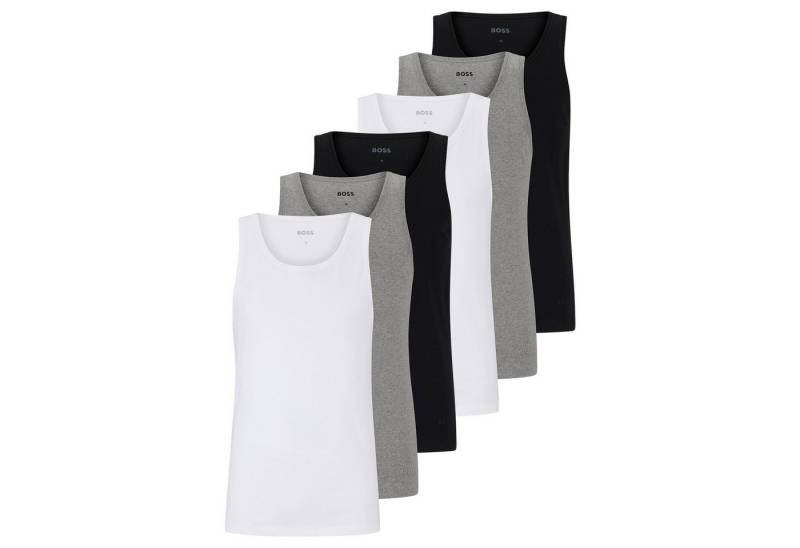BOSS Unterhemd Herren Unterhemd 6er Pack Baumwolle (Packung, 6er Pack) von BOSS