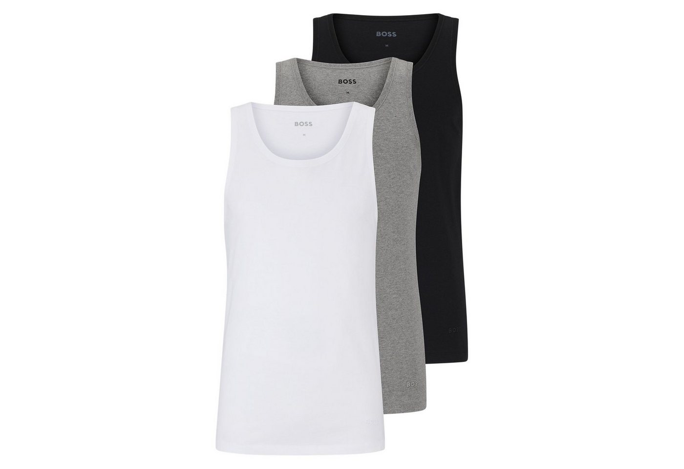 BOSS Unterhemd Herren Tank Top, 3er Pack - 3P Classic, Unterhemd von BOSS