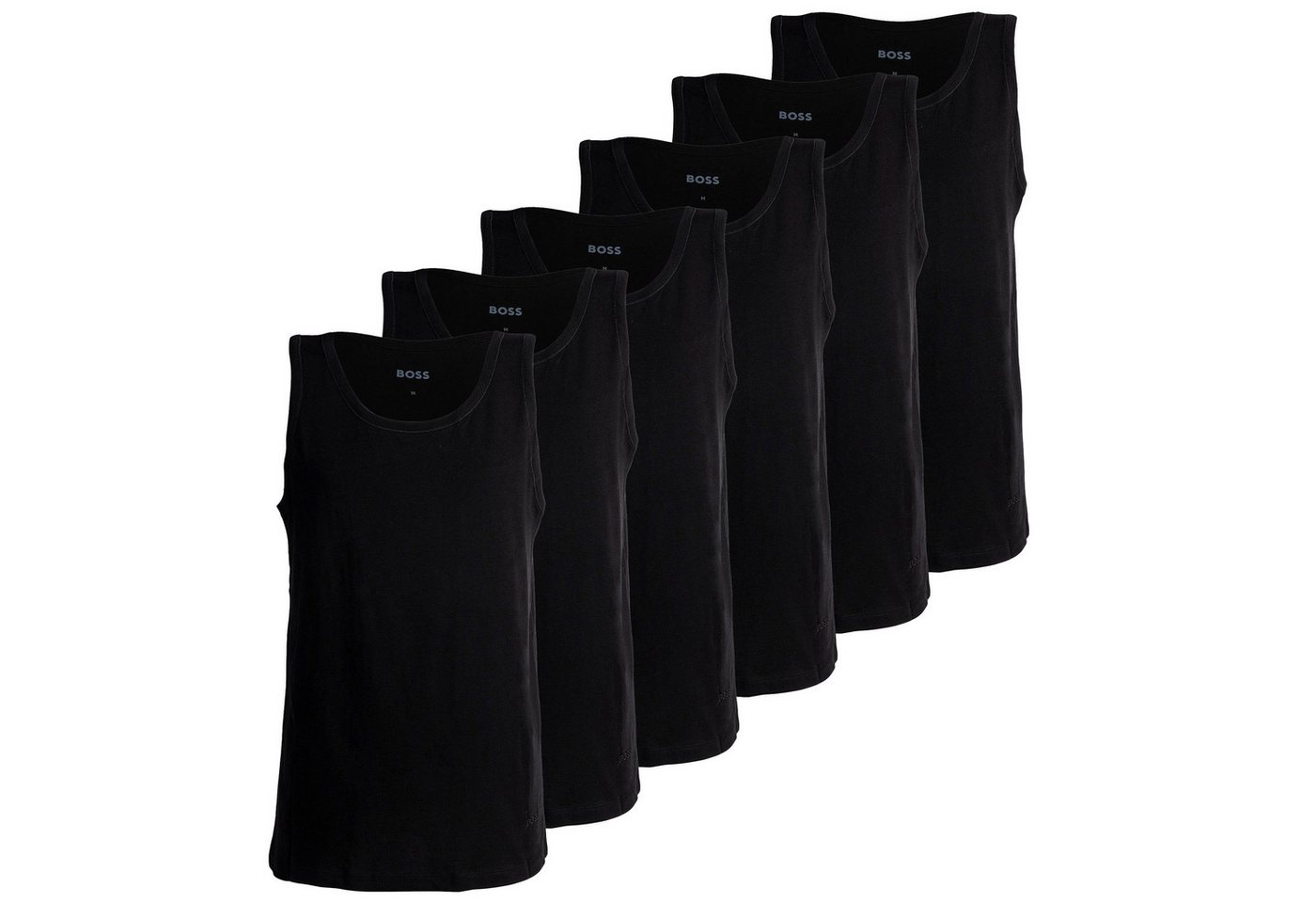 BOSS Unterhemd Herren Unterhemd 6er Pack Baumwolle (Packung, 6er Pack) von BOSS