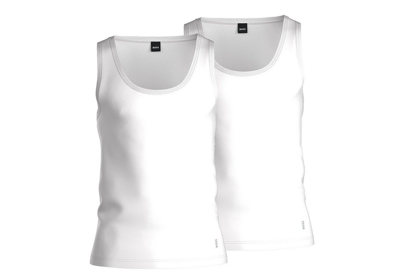 BOSS Unterhemd Tank Top Modern 2P (Doppelpack, 2-St., 2er-Pack) Slim Fit Stretch Cotton im Doppelpack von BOSS