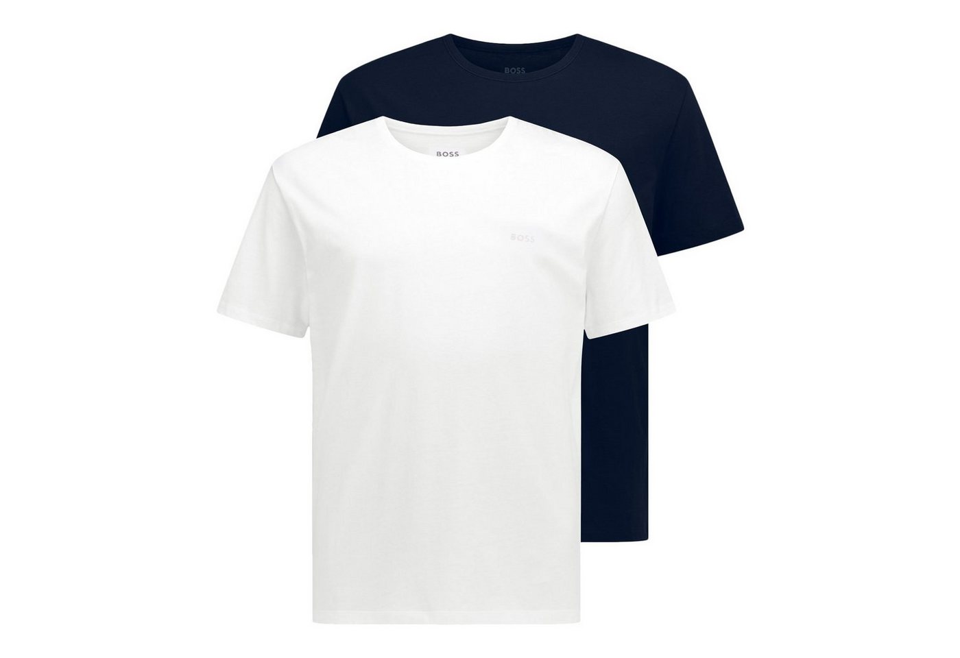 BOSS Unterziehshirt 2er P T-Shirt RN (2-St., 1 x Shirt in weiß, 1 x Shirt in schwarz) mit Rundhalsausschnitt von BOSS