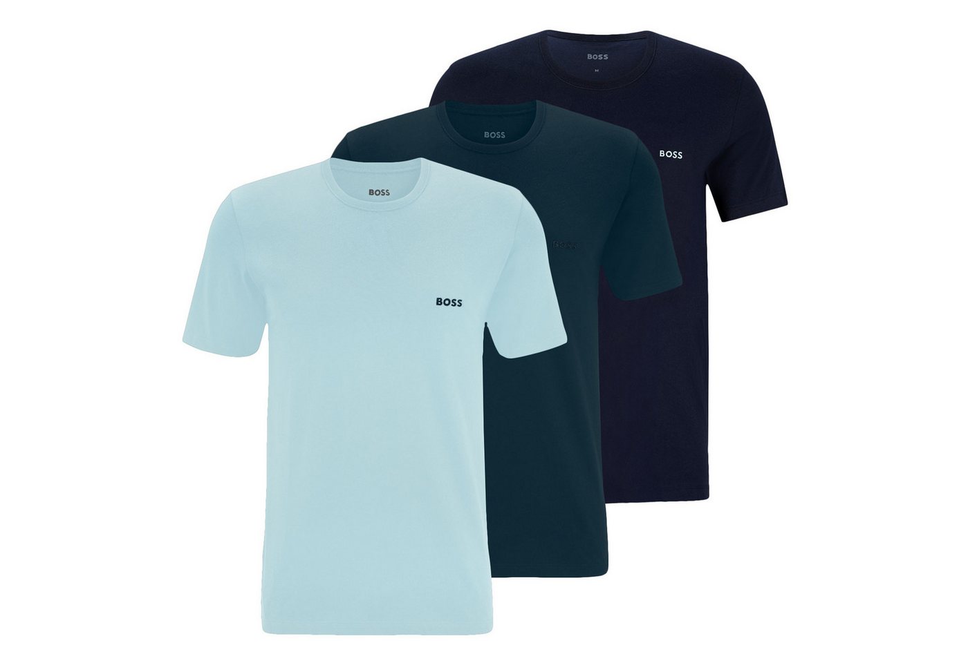 BOSS Unterziehshirt Classic T-Shirt (3-St) mit fein geripptem Rundhalsausschnitt von BOSS