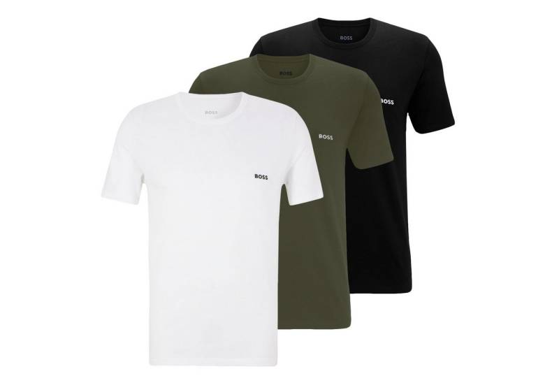 BOSS Unterziehshirt Classic T-Shirt (3-St) mit fein geripptem Rundhalsausschnitt von BOSS