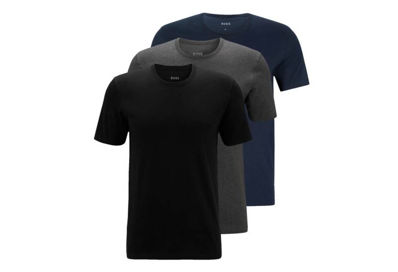 BOSS Unterziehshirt Classic T-Shirt (3-St) mit fein geripptem Rundhalsausschnitt von BOSS