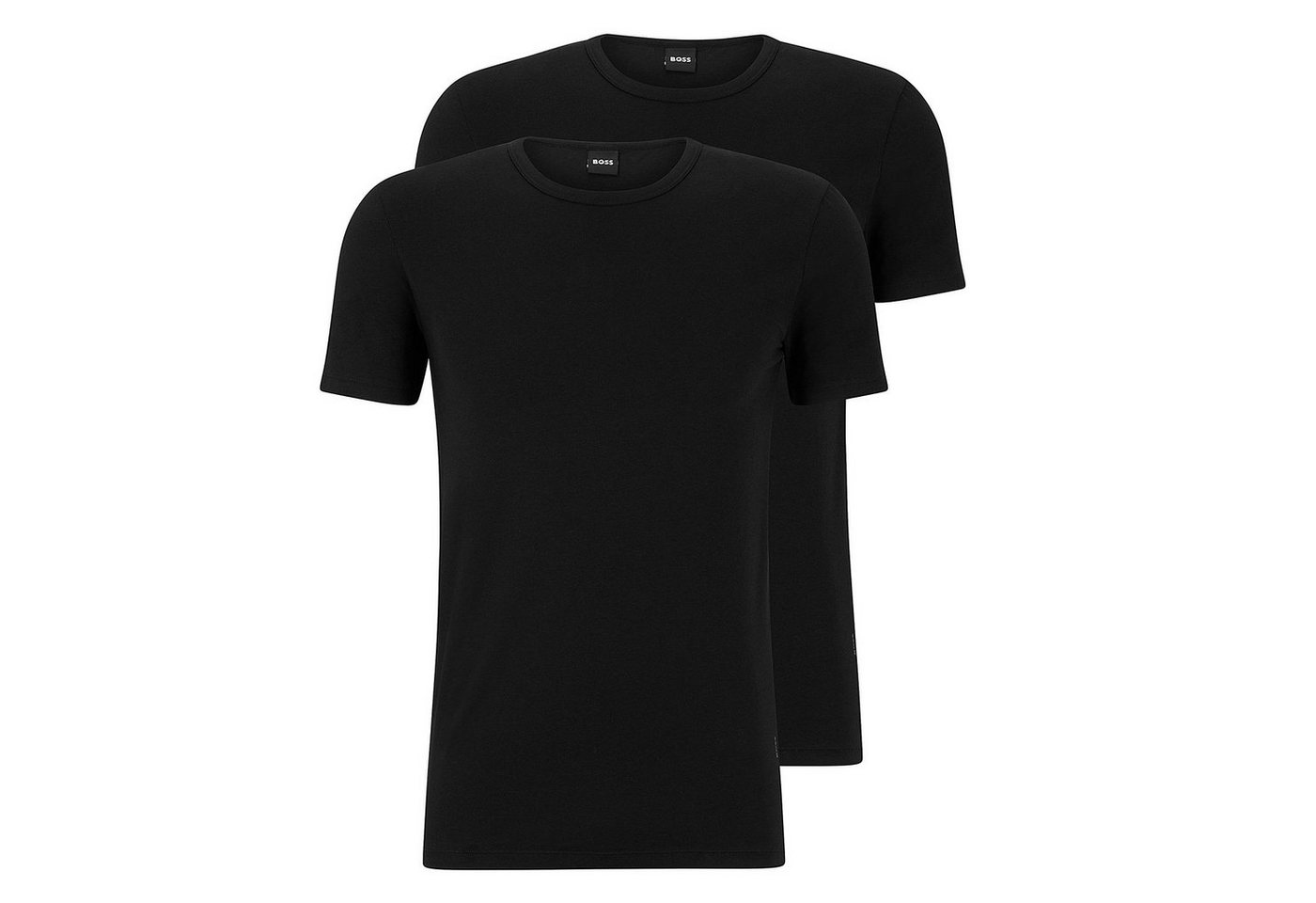 BOSS Unterziehshirt RN 2P Modern Cotton Stretch (Doppelpack, 2-St., 2er-Pack) Herren T-Shirt Crew-Neck Slim Fit Kurzarm im Doppelpack (neues Modell) von BOSS