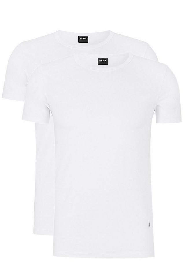 BOSS Unterziehshirt RN 2P Modern Cotton Stretch (Doppelpack, 2-St., 2er-Pack) Herren T-Shirt Crew-Neck Slim Fit Kurzarm im Doppelpack (neues Modell) von BOSS