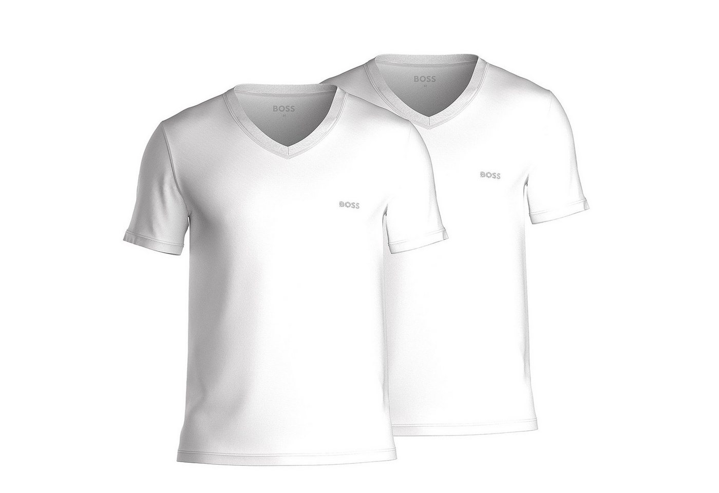 BOSS Unterziehshirt VN Comfort 2P Pure Cotton (Packung, 2-St., 2er-Pack) V-Neck Relaxed Fit Kurzarm im Doppelpack von BOSS