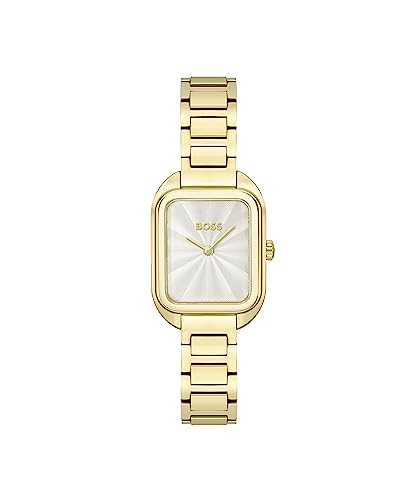 BOSS Analog Quarzuhr für Damen mit Gelbgoldfarbenes Edelstahlarmband - 1502684 von BOSS