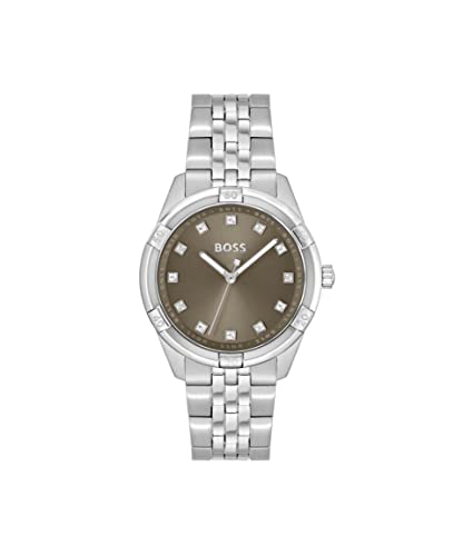 BOSS Analog Quarzuhr für Damen Kollektion Rhea mit Silbernes Edelstahlarmband - 1502699 BOSS Analog Quarzuhr für Damen Kollektion Rhea mit Silbernes Edelstahlarmband - 1502699 von BOSS