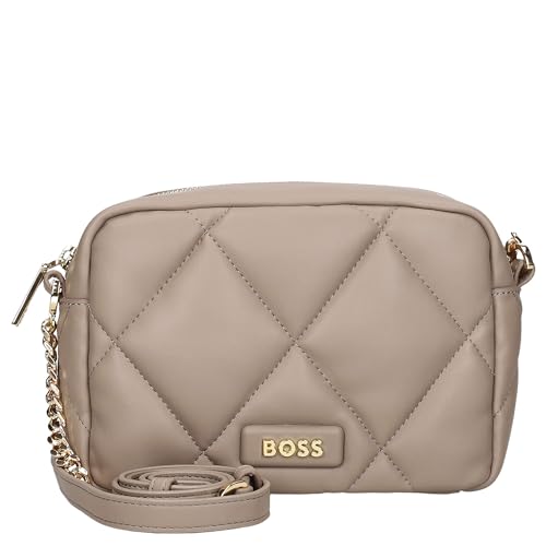 BOSS Weiblich Abelie Zip Crossb. Crossbody, Medium Beige von BOSS