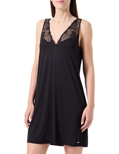 BOSS Women's Bianca_Nightie Night Dress, Black1, L von BOSS