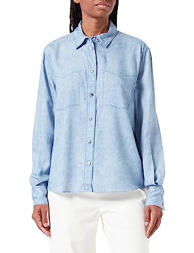 BOSS Women's C_Benedettina Blouse, Light/Pastel Blue450, 38 von BOSS