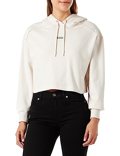BOSS Women's C_Eflam Sweatshirt, Open White118, L von BOSS