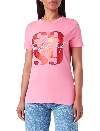 BOSS Women's C_Elogo_17 T_Shirt, Medium Pink668, S von BOSS