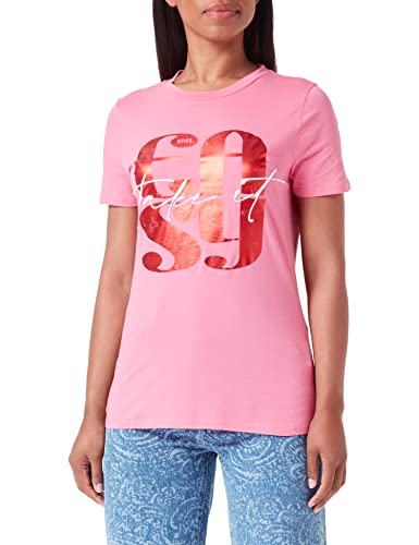 BOSS Women's C_Elogo_17 T_Shirt, Medium Pink668, XL von BOSS