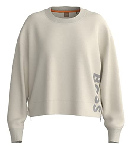 BOSS Women's C_Etalex Sweatshirt, Open White118, L von BOSS