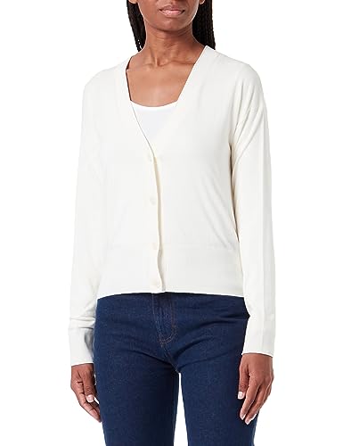 BOSS Women's C_Fedasa Knitted-Cardigan, Open White118, L von BOSS