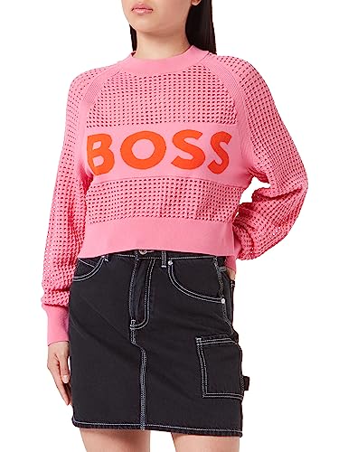 BOSS Women's C_Fenniki Knitted_Sweater, Medium Pink668, L von BOSS