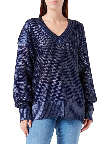 BOSS Women's C_Fredda Knitted_Sweater, Dark Blue404, L von BOSS