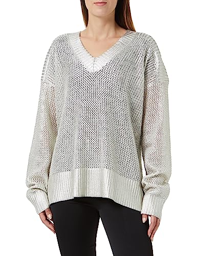 BOSS Women's C_Fredda Knitted_Sweater, Open White118, XL von BOSS