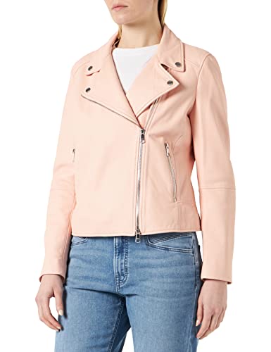 BOSS Women's C_Saleli3 Leather_Jacket, Bright Pink676, 34 von BOSS