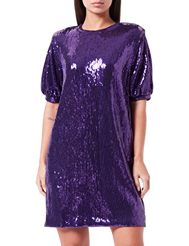 BOSS Women's Esilca Jersey_Dress, Dark Purple506, L von BOSS