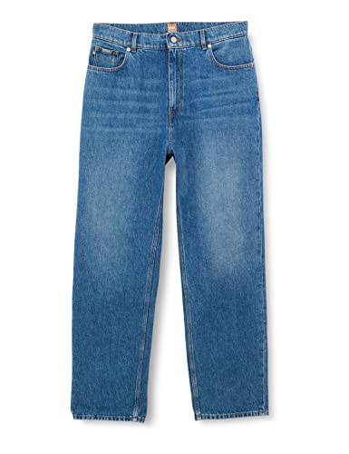 BOSS Damen Straight Crop 4.0 Jeans Trousers, Bright Blue, 27 EU von BOSS