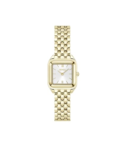 BOSS Zwei-Zeiger-Quarzwerk-Uhr für Damen Kollektion MAE Petite mit Helles Gelbgold Edelstahlarmband - 1502823 von BOSS